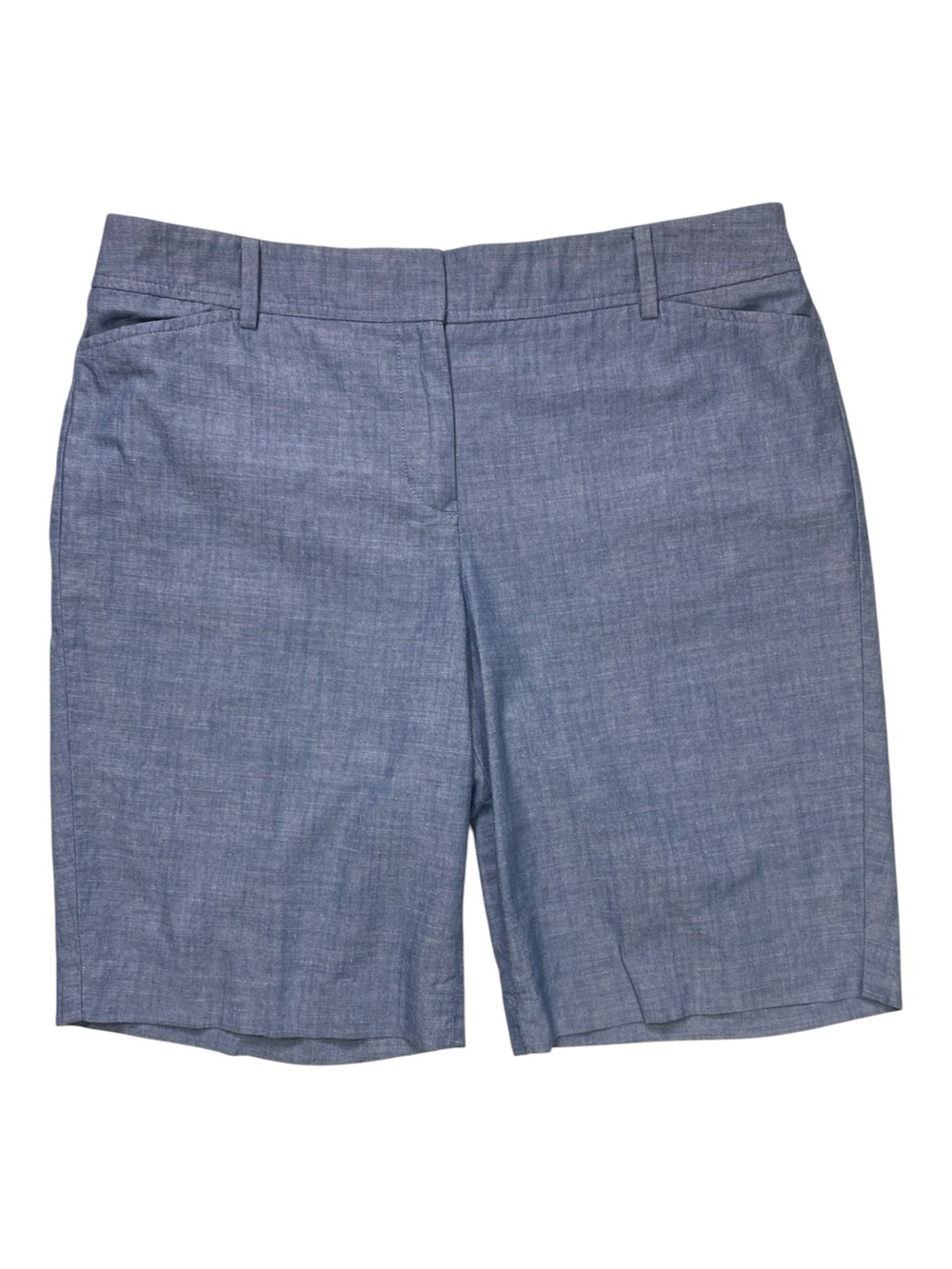 Talbots Perfect Short Chambray Blue Bermuda Shorts 10P Coastal Chic Nautical